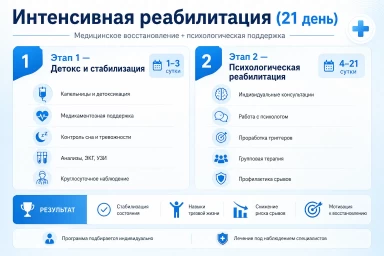 Реабилитация за 21 день в ЮЗАО Москвы
